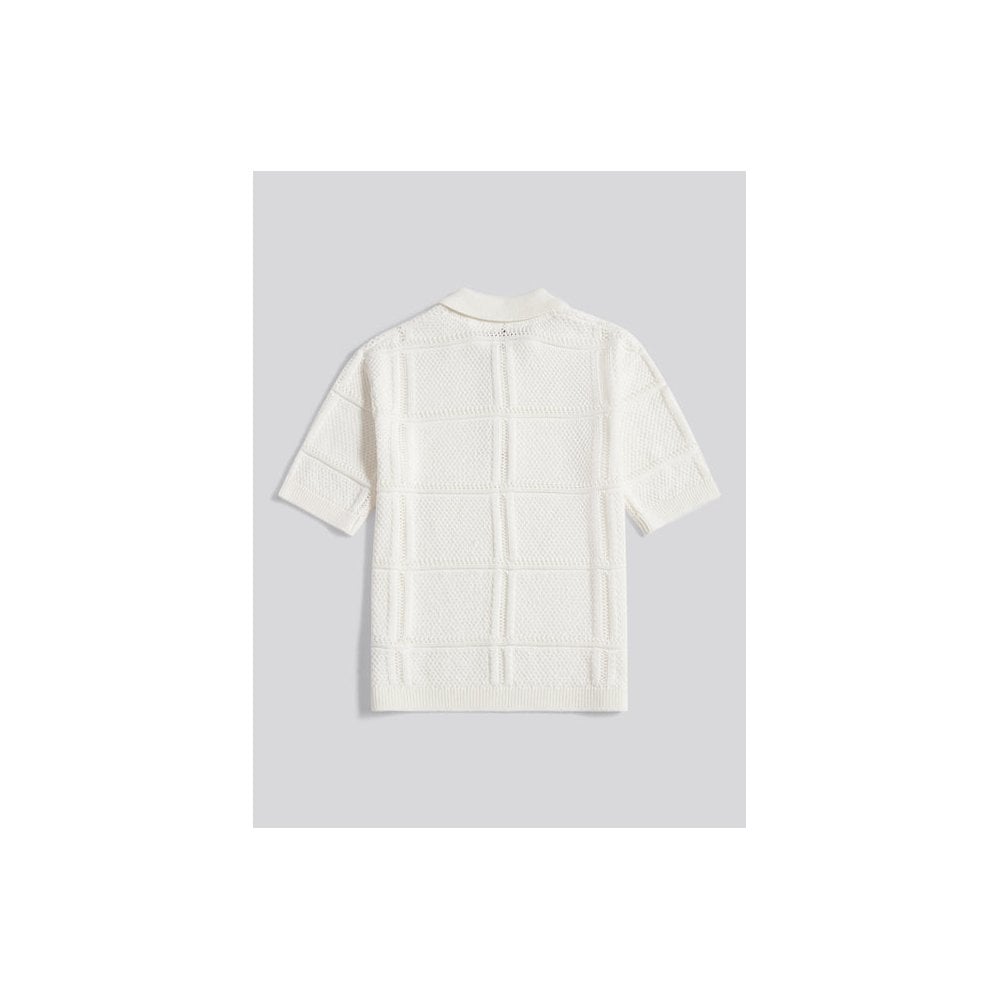 Crochet Knit Polo Shirt