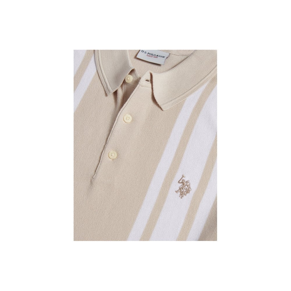 Tonal Vertical Stripe Knit SS Polo