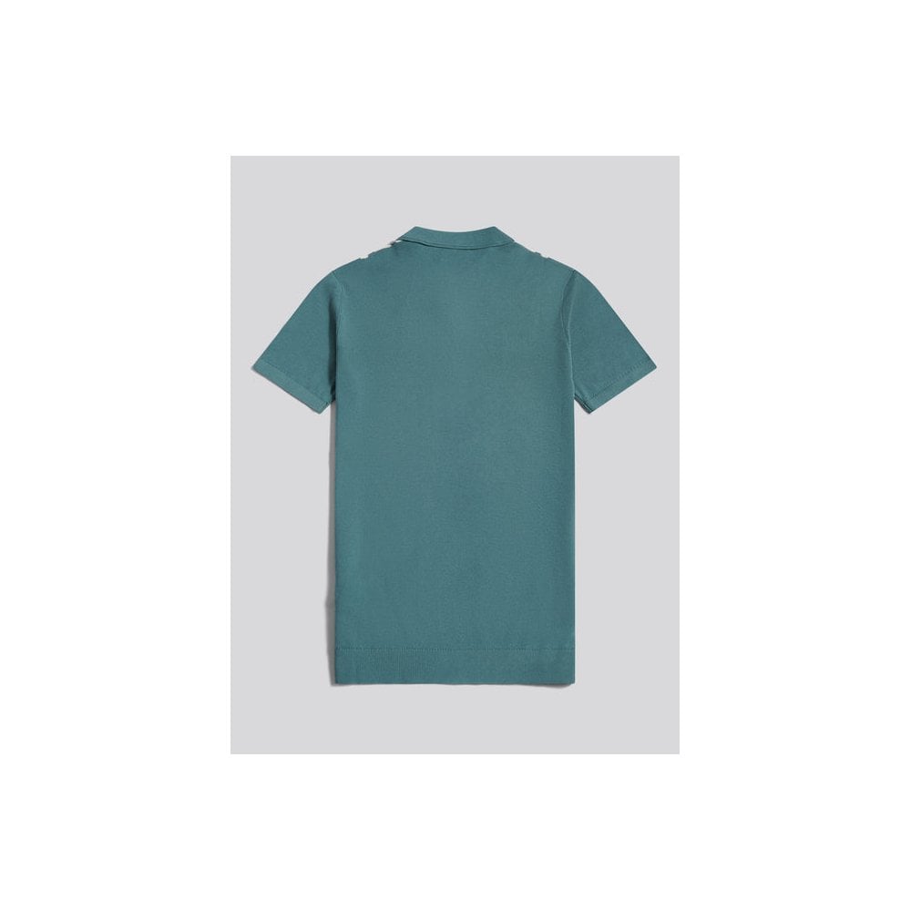 Tonal Vertical Stripe Knit SS Polo