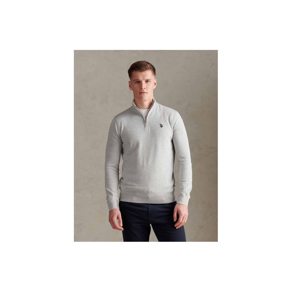 Cotton Quarter Zip Funnel Jumper