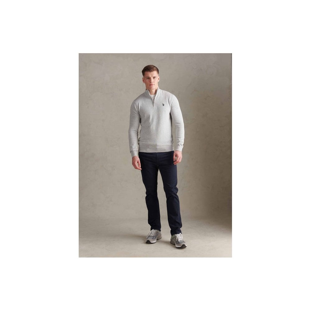 Cotton Quarter Zip Funnel Jumper