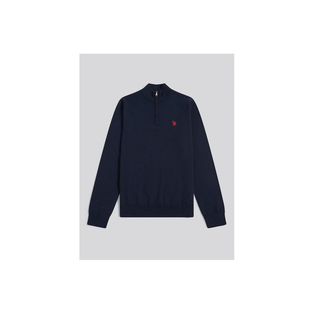 Cotton Quarter Zip Funnel Jumper