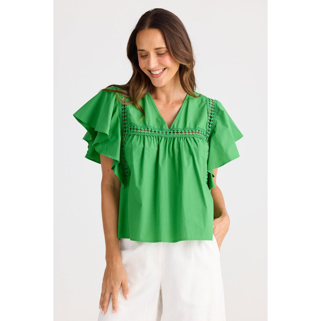 Marcia Ruffle Sleeve Blouse