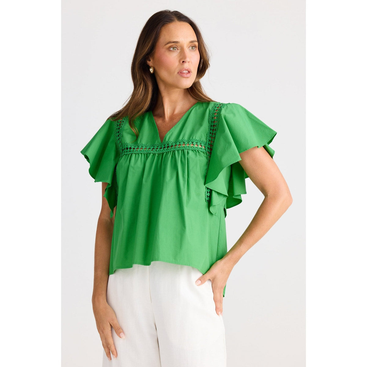 Marcia Ruffle Sleeve Blouse