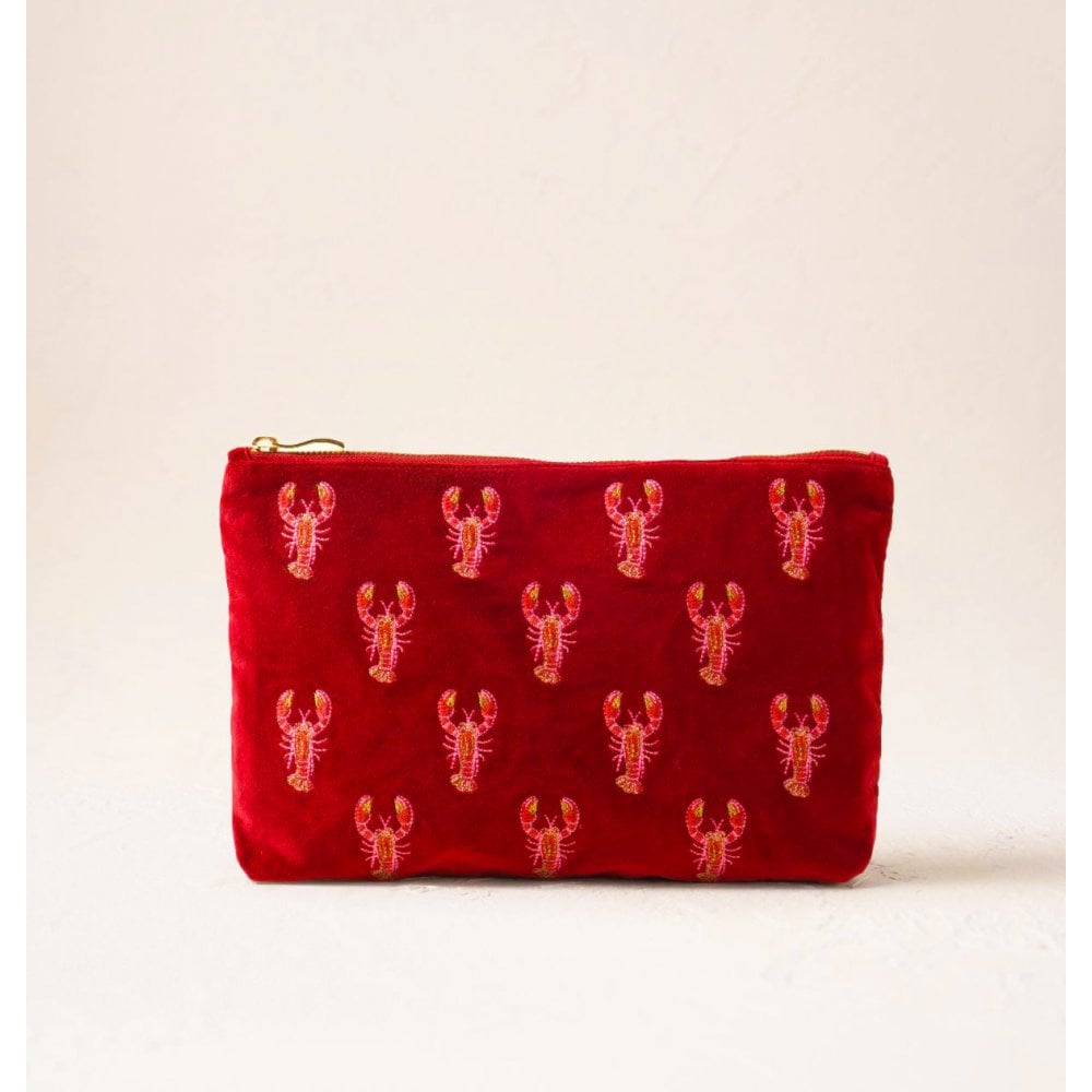 Lobster Velvet Everyday Pouch
