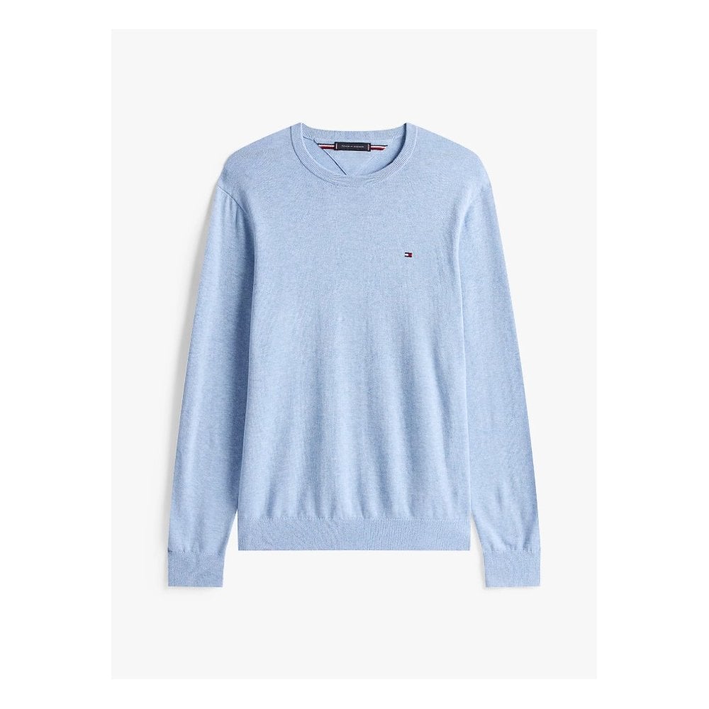 Essential Flag Embroidered Cotton Crew Neck Jumper