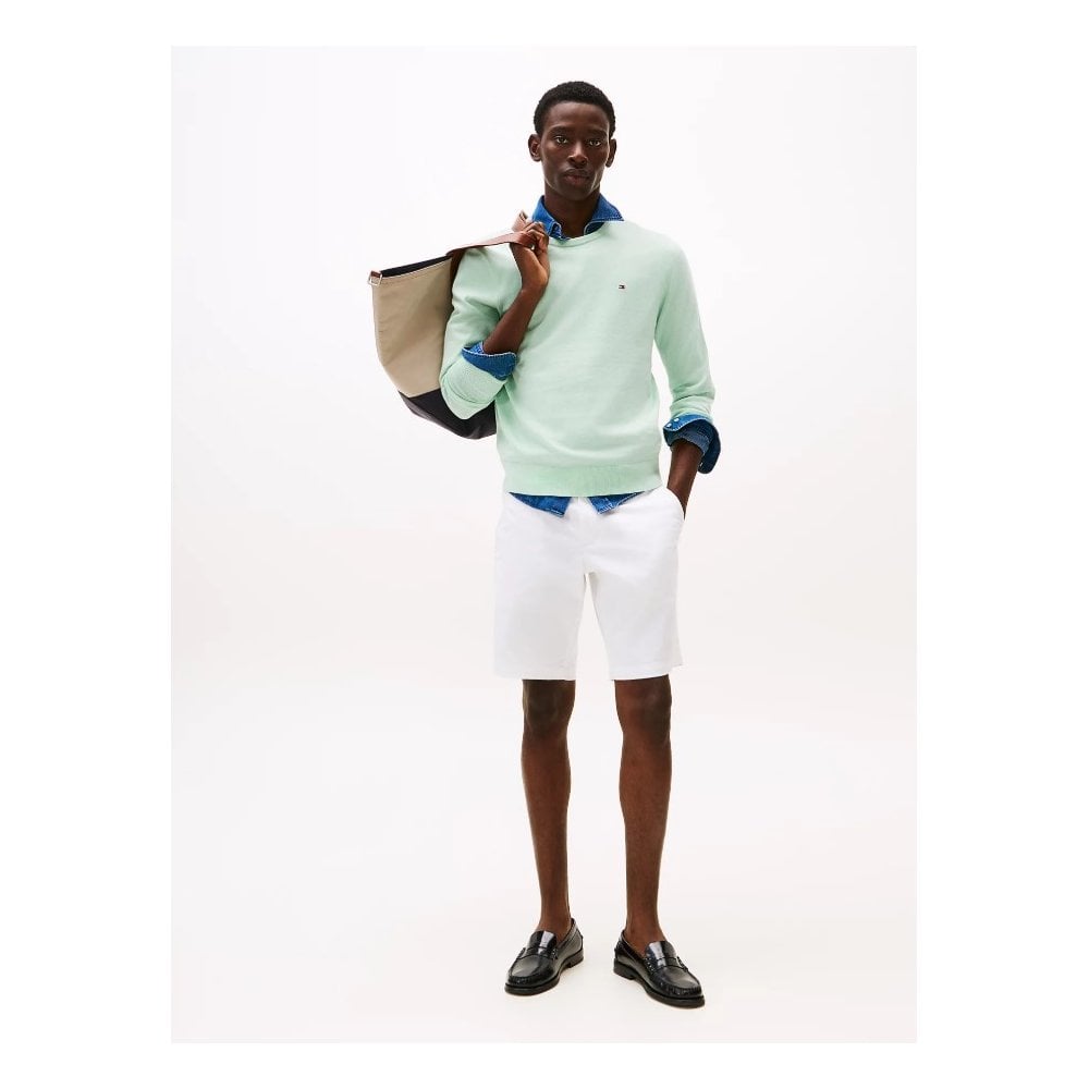 Essential Flag Embroidered Cotton Crew Neck Jumper