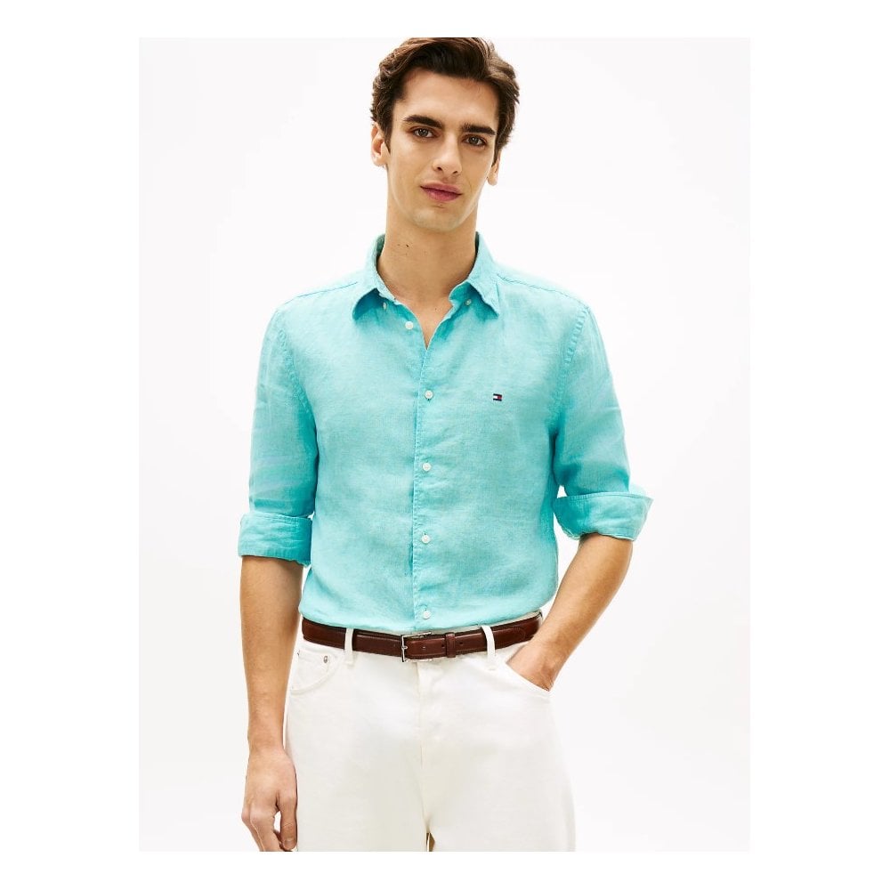 Regular Fit Washed Linen Shirt