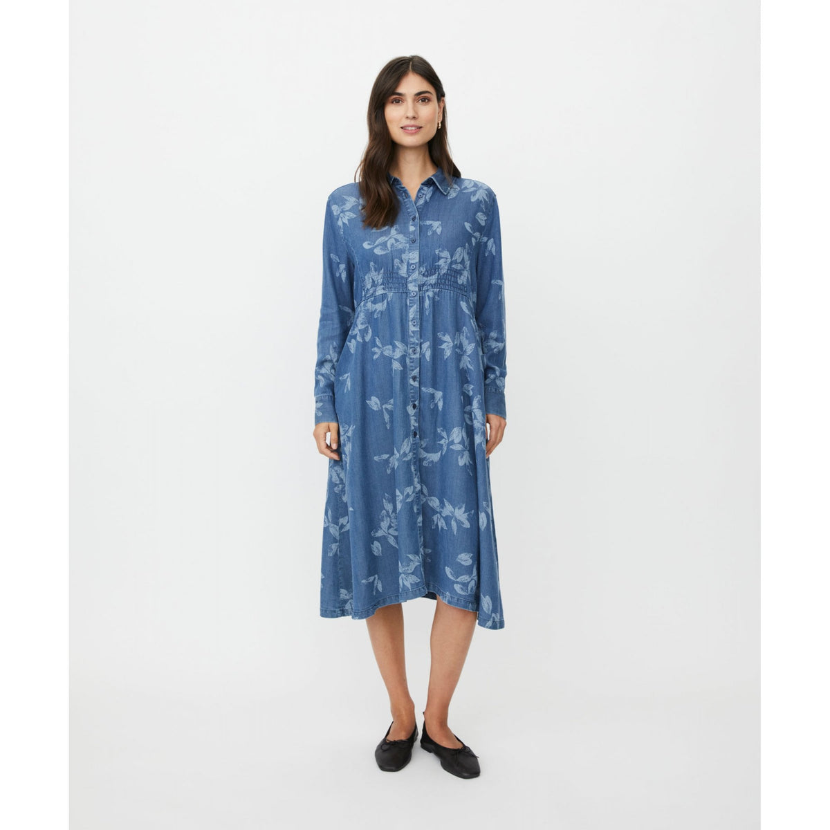MaNorvinu Floral Print Denim Dress
