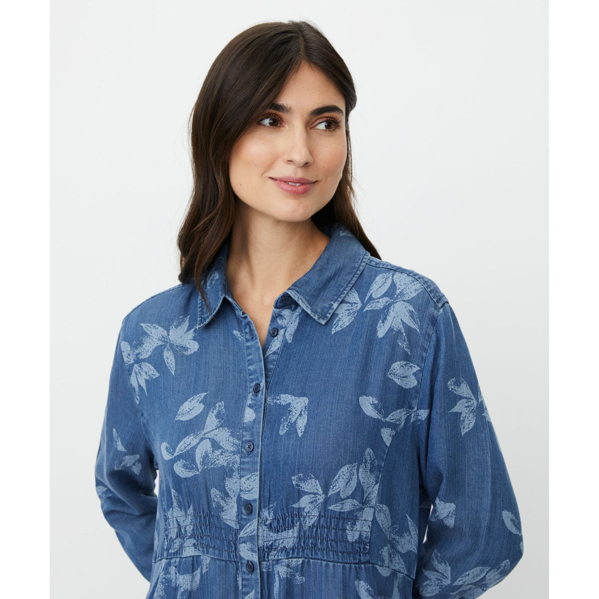 MaNorvinu Floral Print Denim Dress