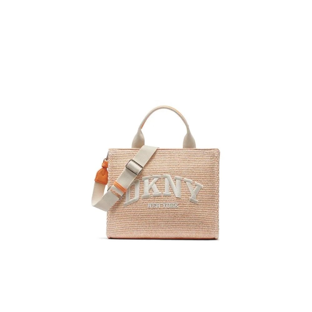 Hadlee Medium Straw Logo Tote Bag
