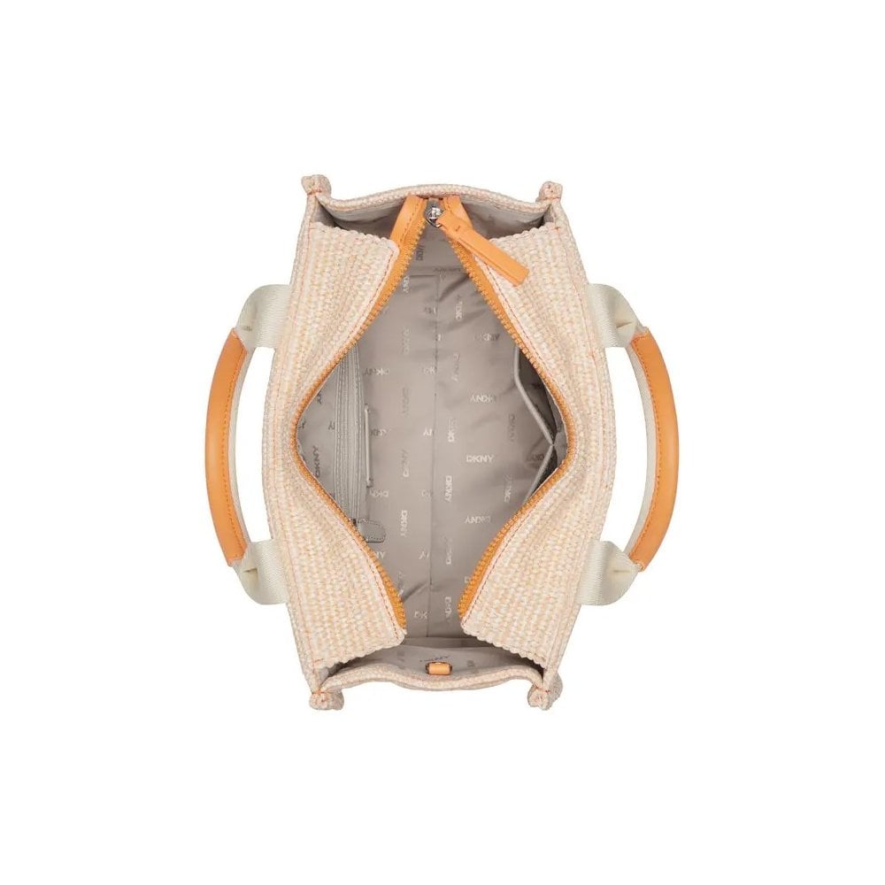 Hadlee Medium Straw Logo Tote Bag