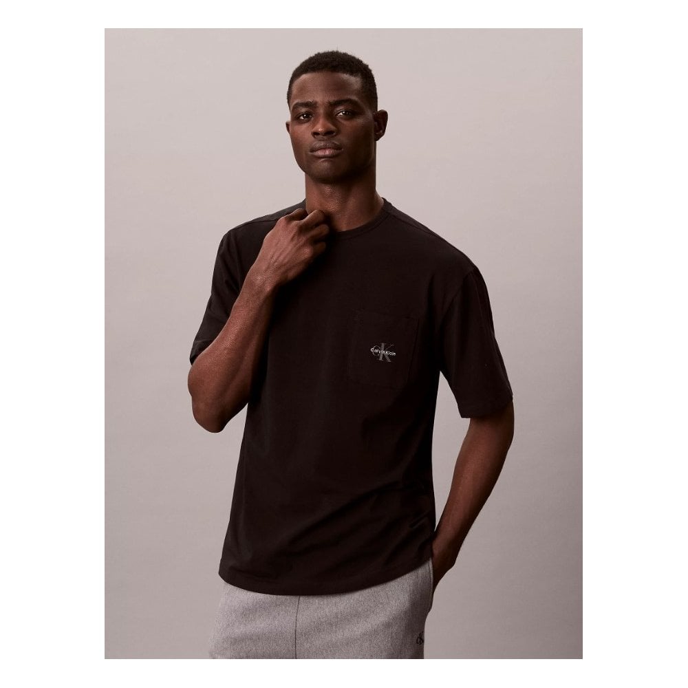 Icon Cotton Stretch Monogram Short Sleeve Crew Neck Pyjama Top