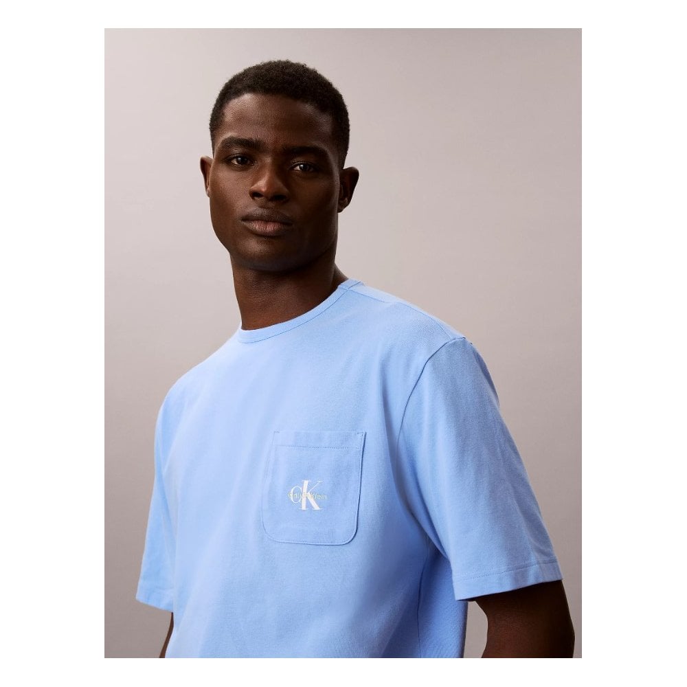 Icon Cotton Stretch Monogram Short Sleeve Crew Neck Pyjama Top