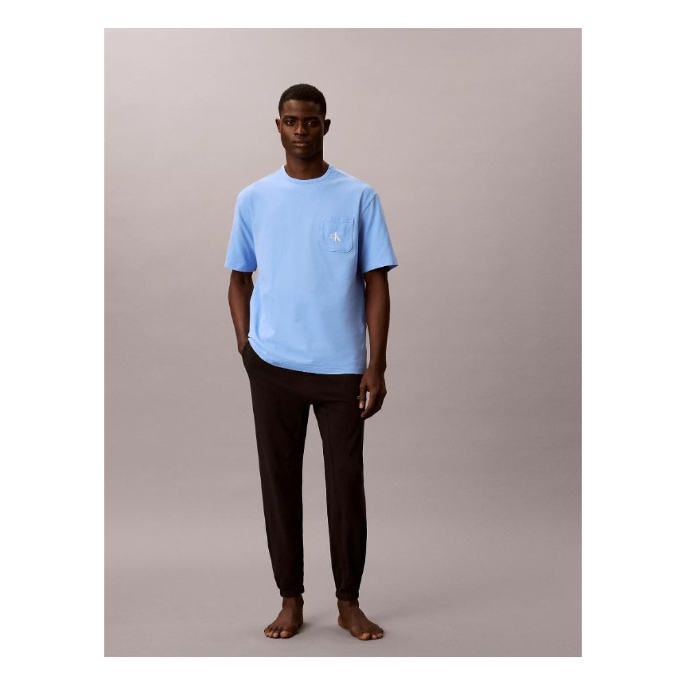 Icon Cotton Stretch Monogram Short Sleeve Crew Neck Pyjama Top
