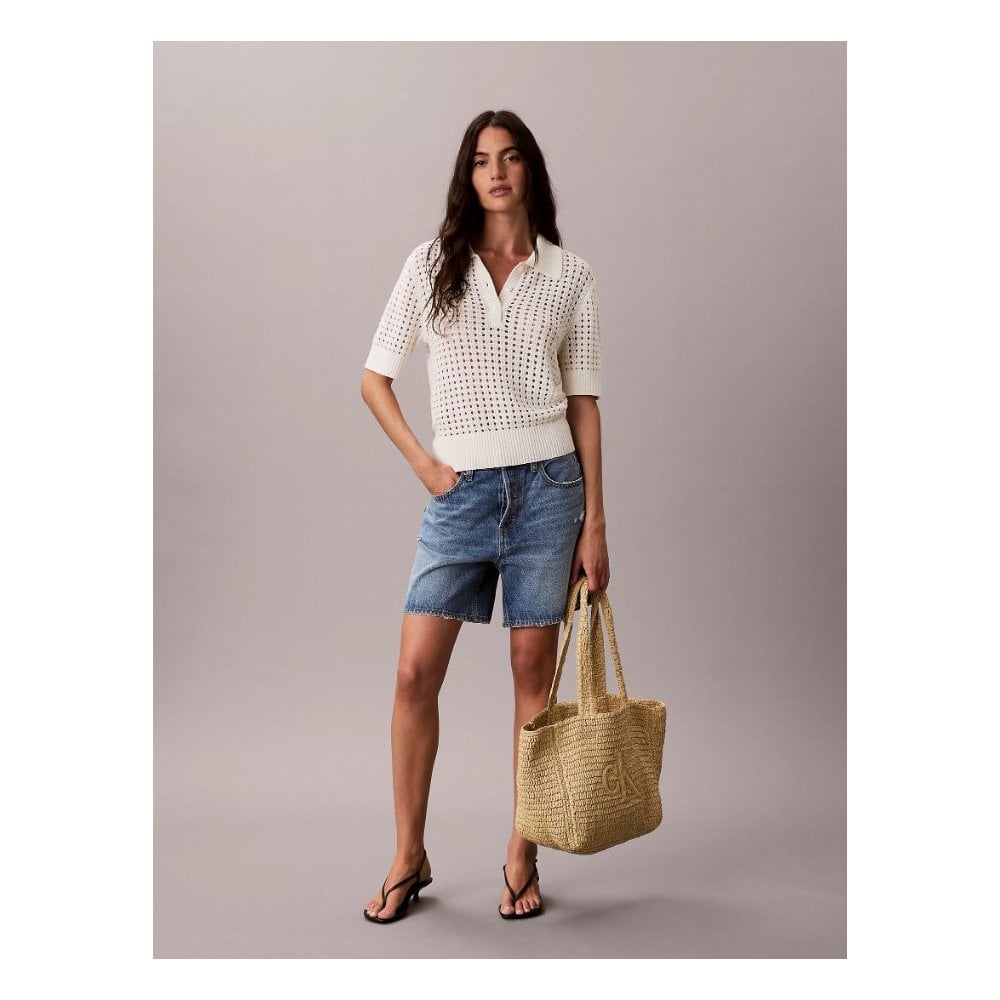 Bold Hand Braided Raffia Tote Bag