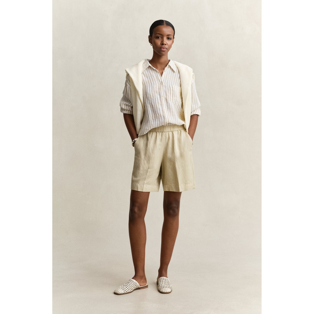 Linen Blend Shorts