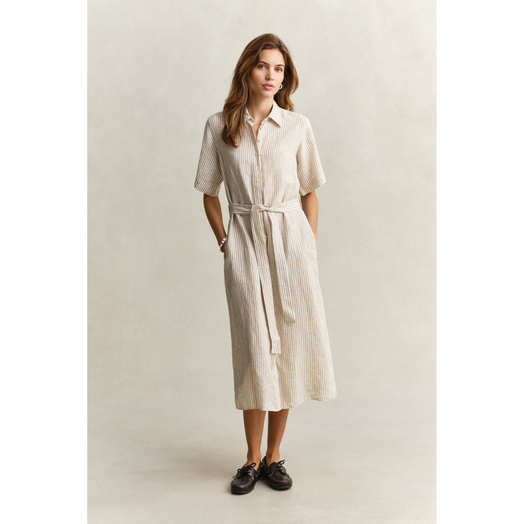 Striped Linen Shirt Dress