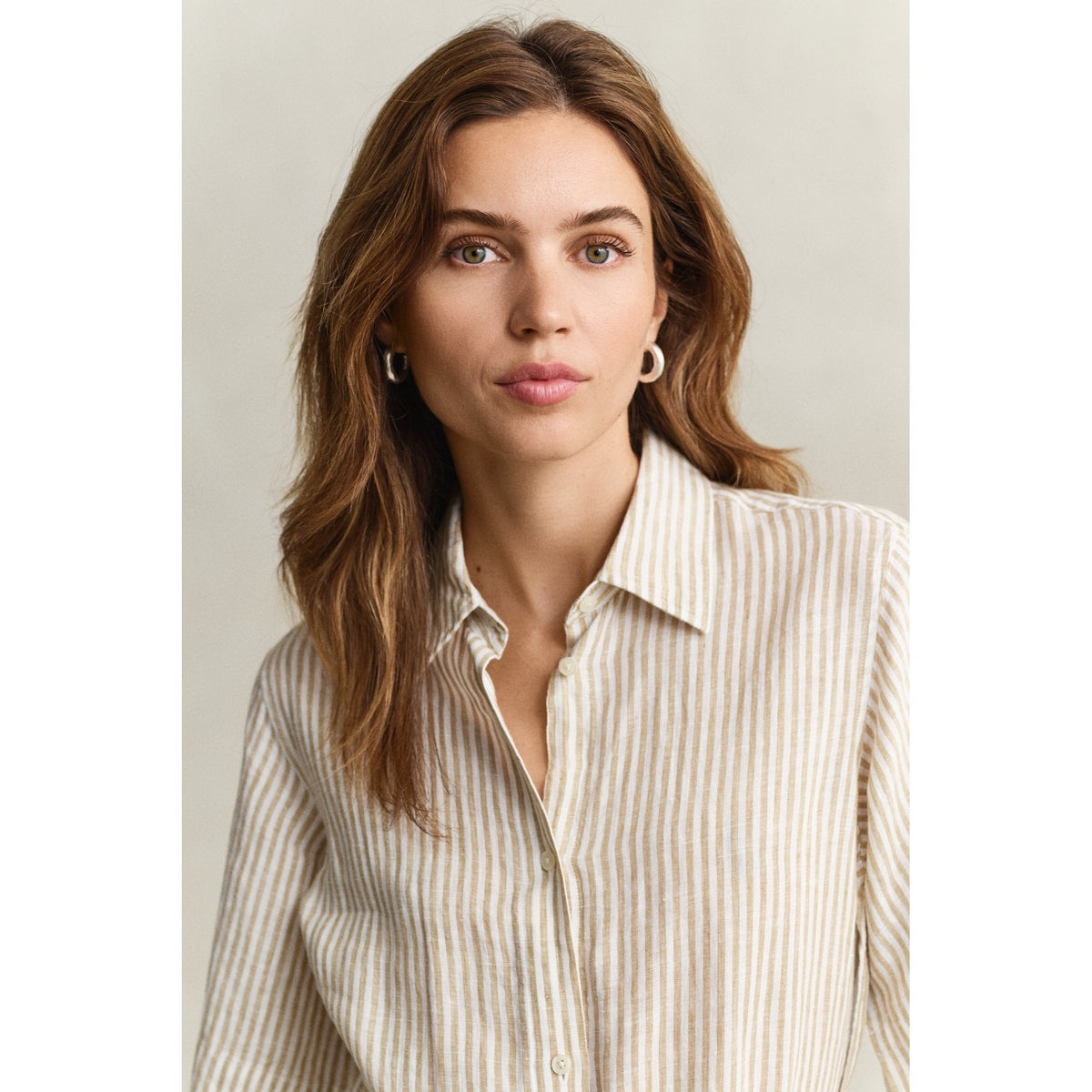 Striped Linen Shirt Dress
