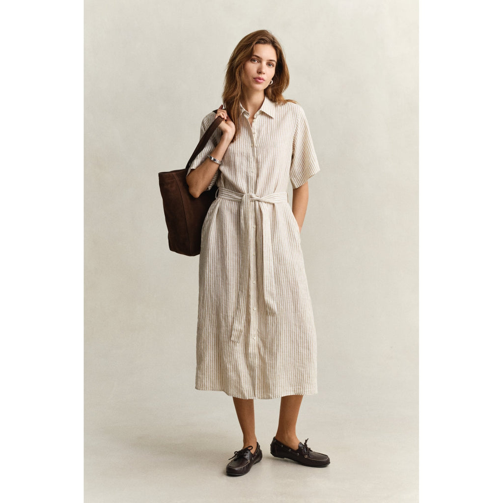 Striped Linen Shirt Dress