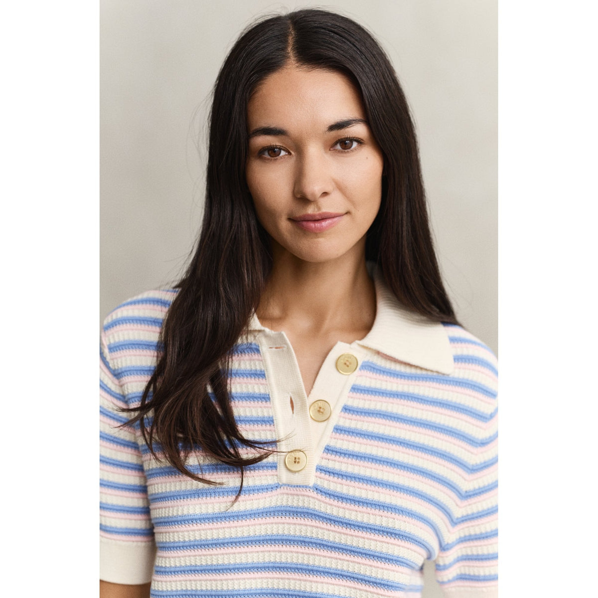 Multistriped Textured Top