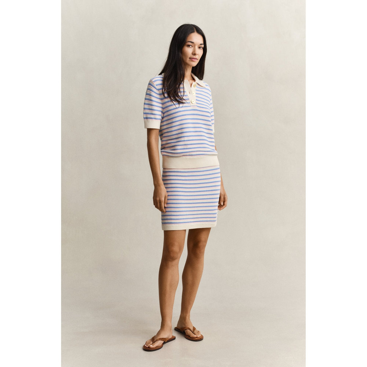 Multistriped Textured Top