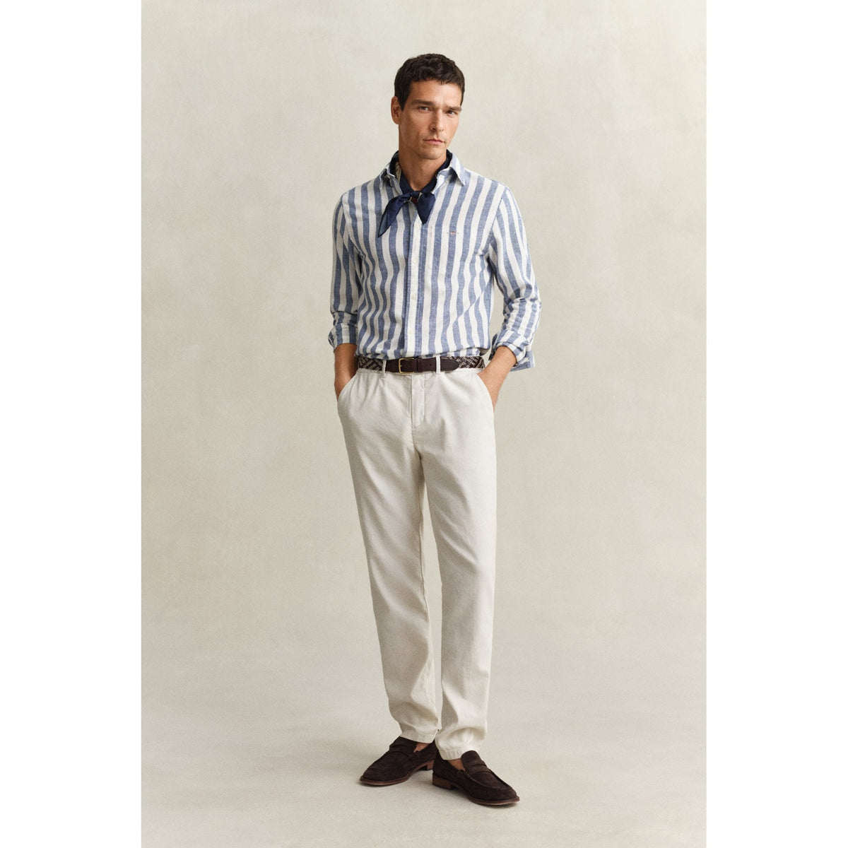 Striped Linen Blend Shirt