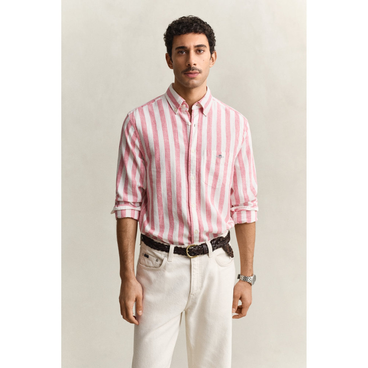 Striped Linen Blend Shirt
