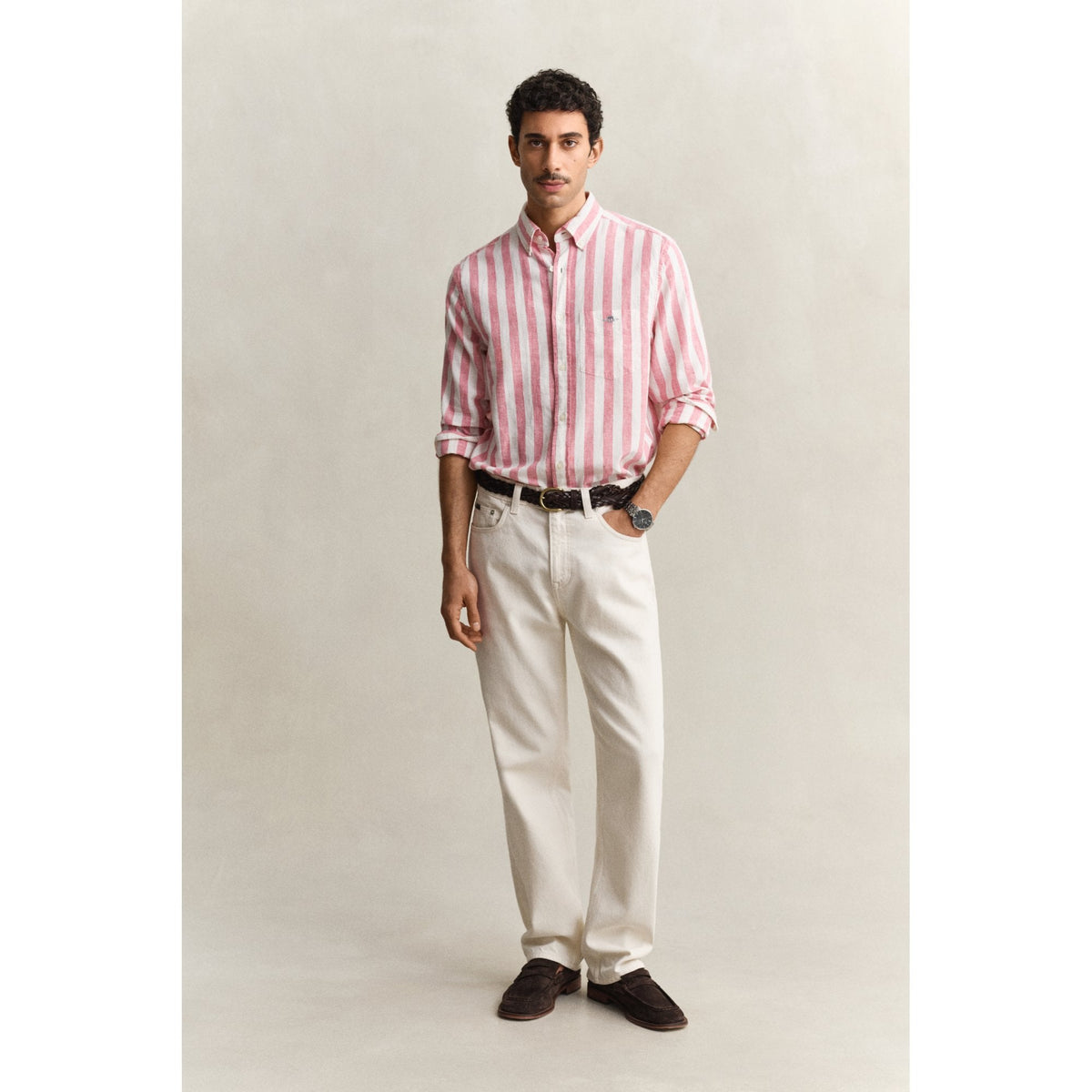 Striped Linen Blend Shirt