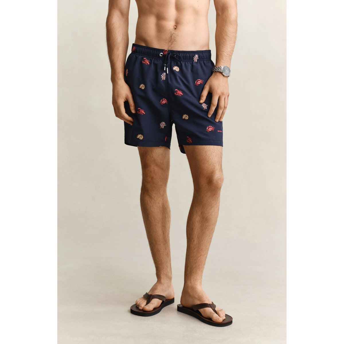 Lobster Embroidered Swim Shorts