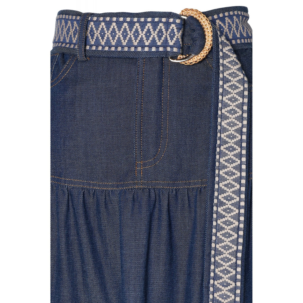 Bianca Denim Belted Skirt