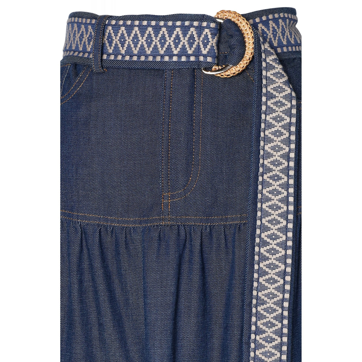 Bianca Denim Belted Skirt