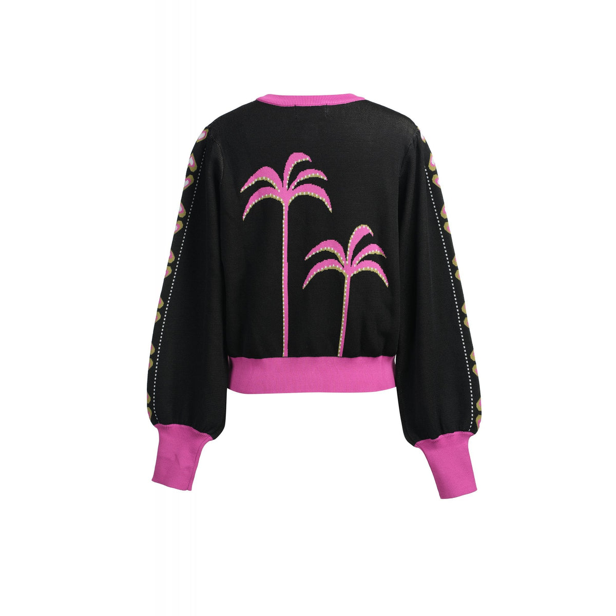 Sherry Palm Tree Pattern Cardigan