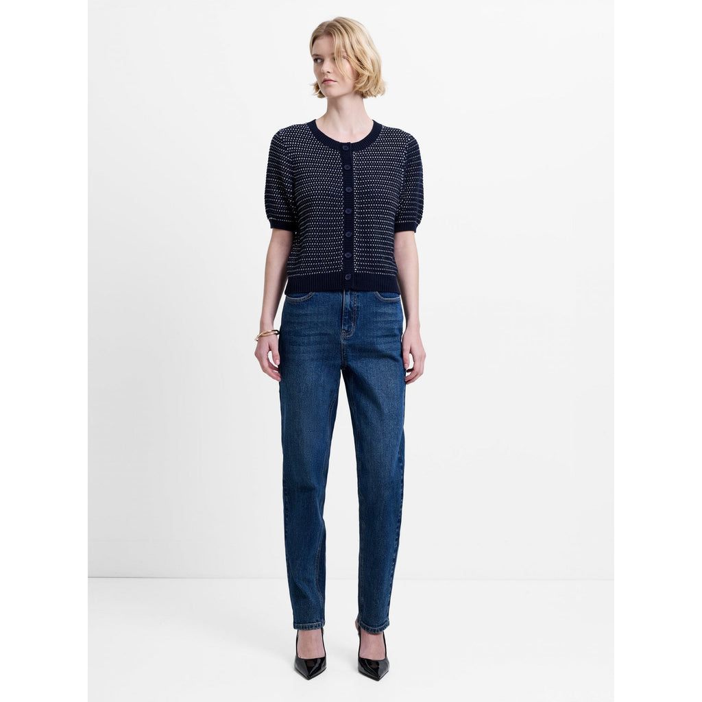 Haddie Mozart Knit Faux Button Top