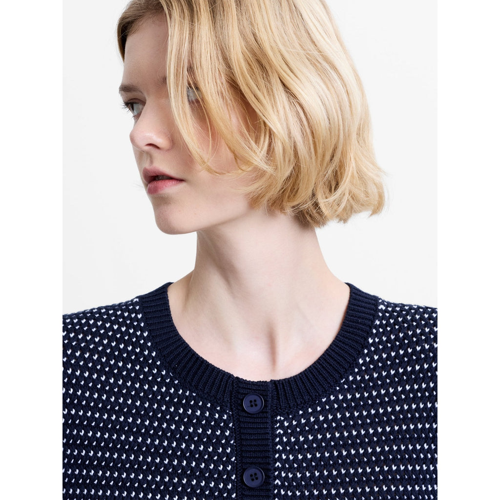 Haddie Mozart Knit Faux Button Top