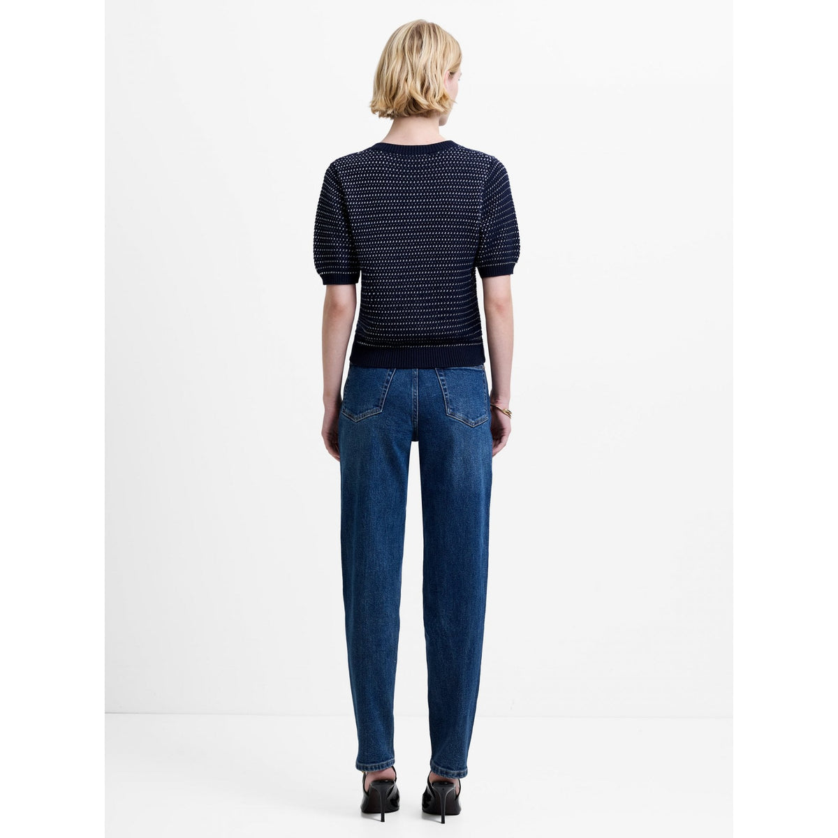 Haddie Mozart Knit Faux Button Top