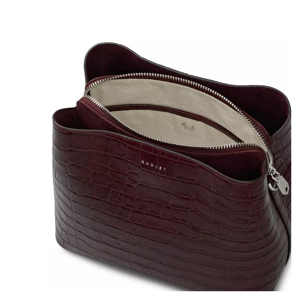 Dukes Place Faux Croc Medium Compartment Crossbody Bag
