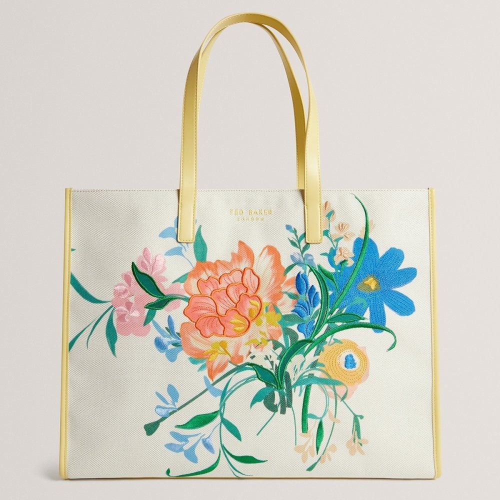 Floicon Canvas Embroidered Large Floral Icon Bag