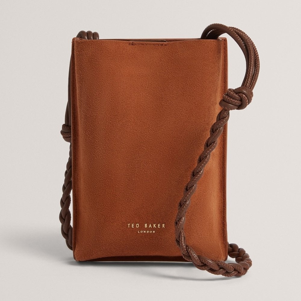 Senya Weave Strap Suede Mini Crossbody Pouch