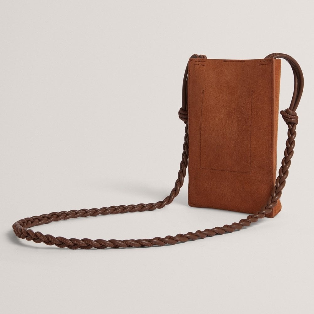 Senya Weave Strap Suede Mini Crossbody Pouch