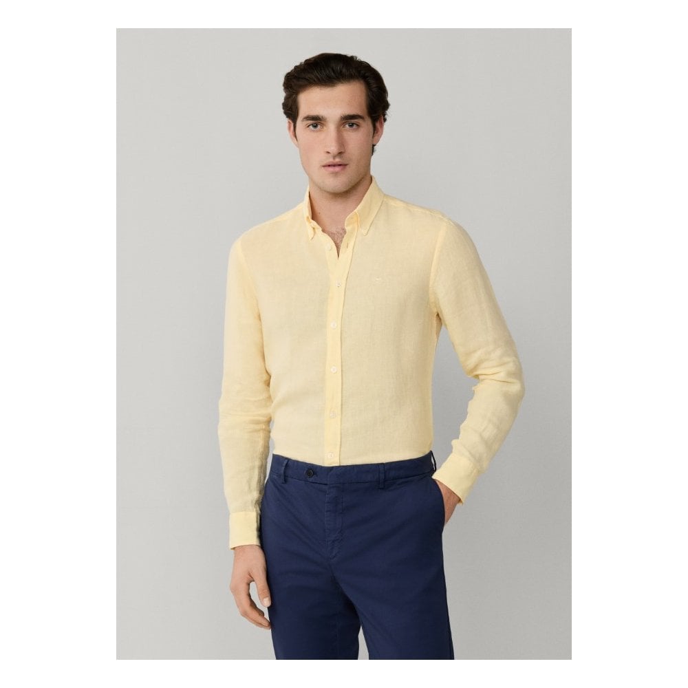 Tailored Fit Garment Dyed Linen Shirt