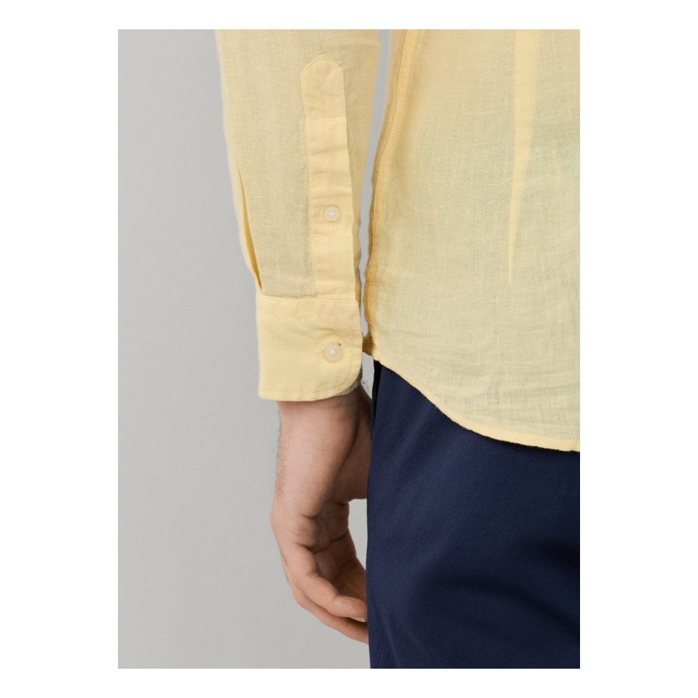 Tailored Fit Garment Dyed Linen Shirt
