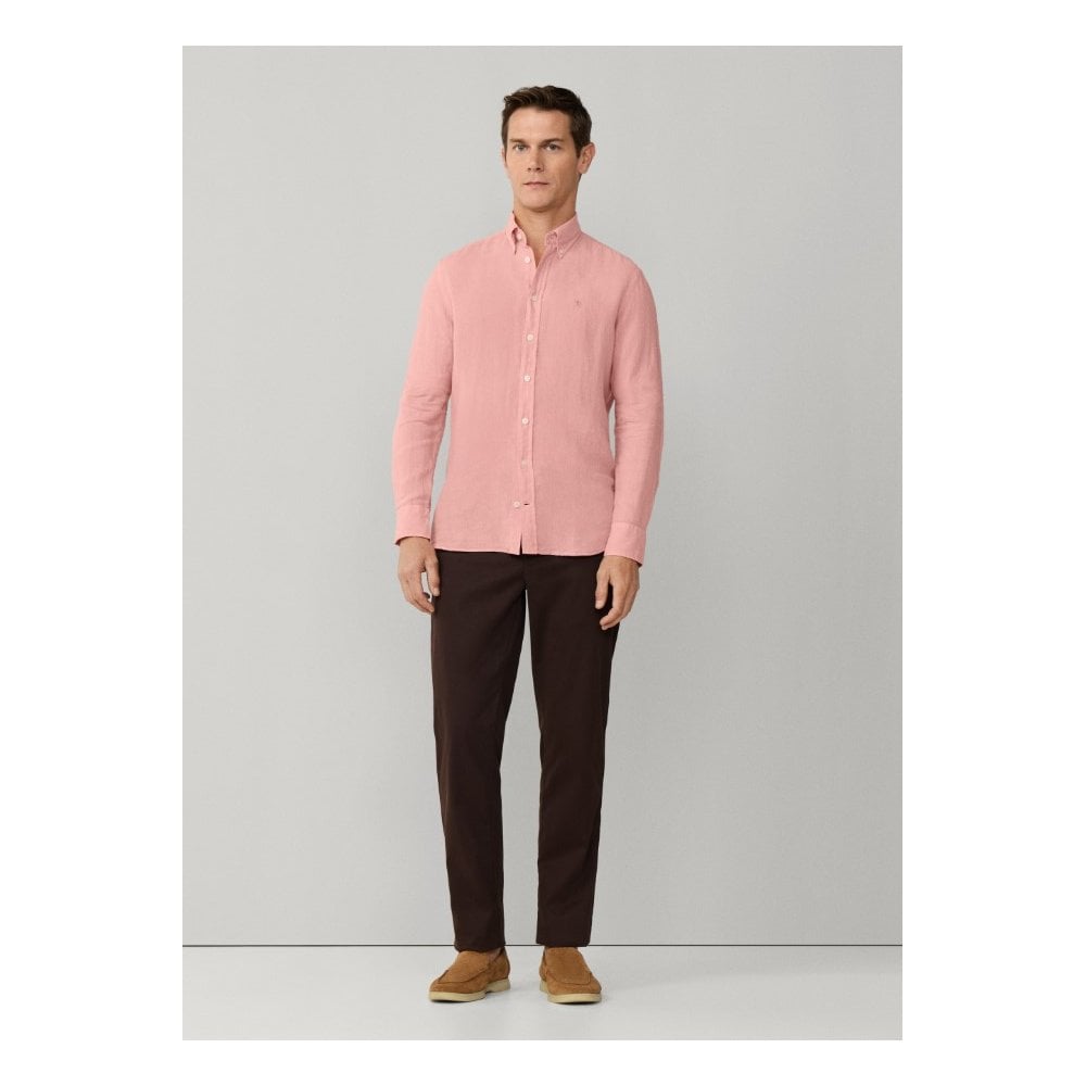 Tailored Fit Garment Dyed Linen Shirt