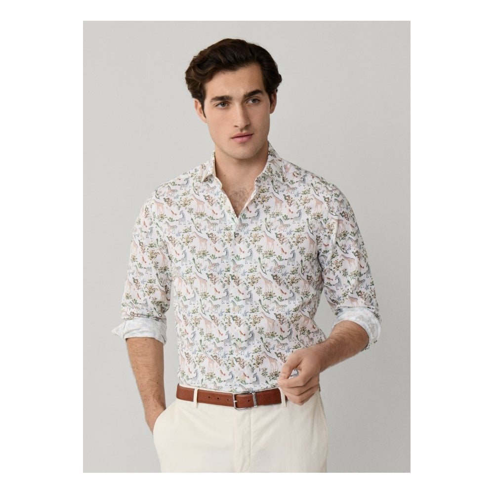 Tailored Fit Fauna Print Shirt