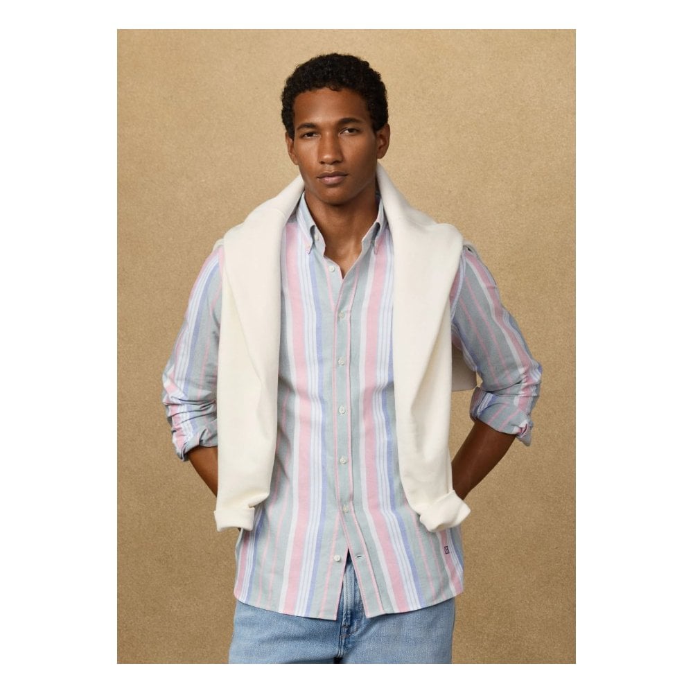 Tailored Fit Multi Stripe Oxford Shirt