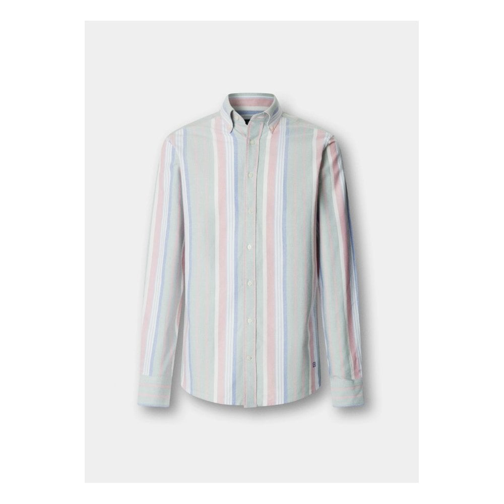 Tailored Fit Multi Stripe Oxford Shirt