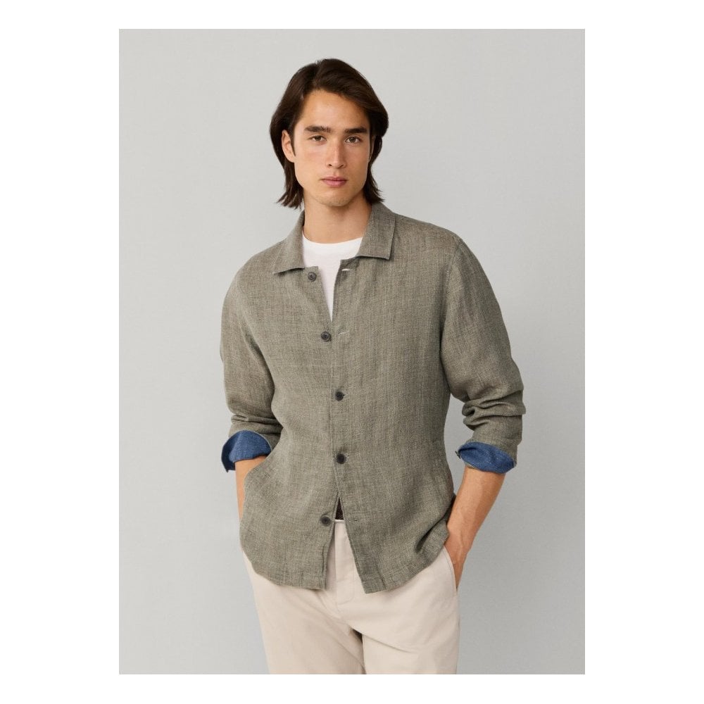 Linen Blouson Overshirt