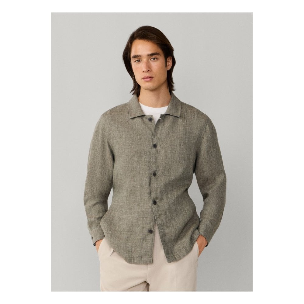 Linen Blouson Overshirt