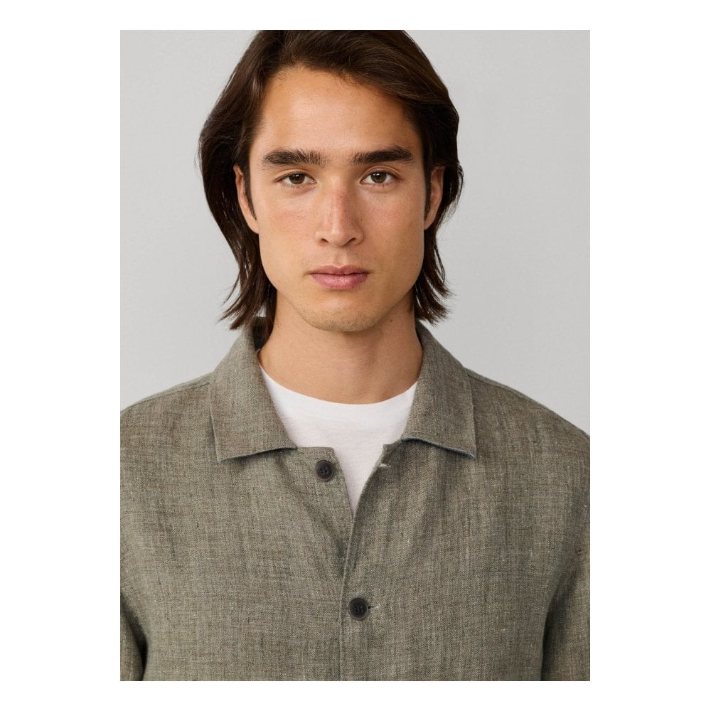 Linen Blouson Overshirt