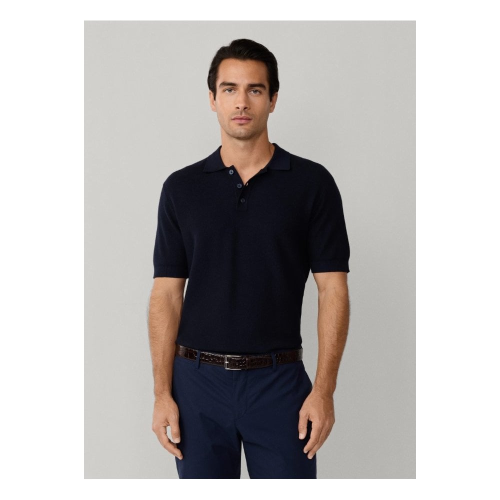 Classic Fit Short Sleeve Honeycomb Knit Polo